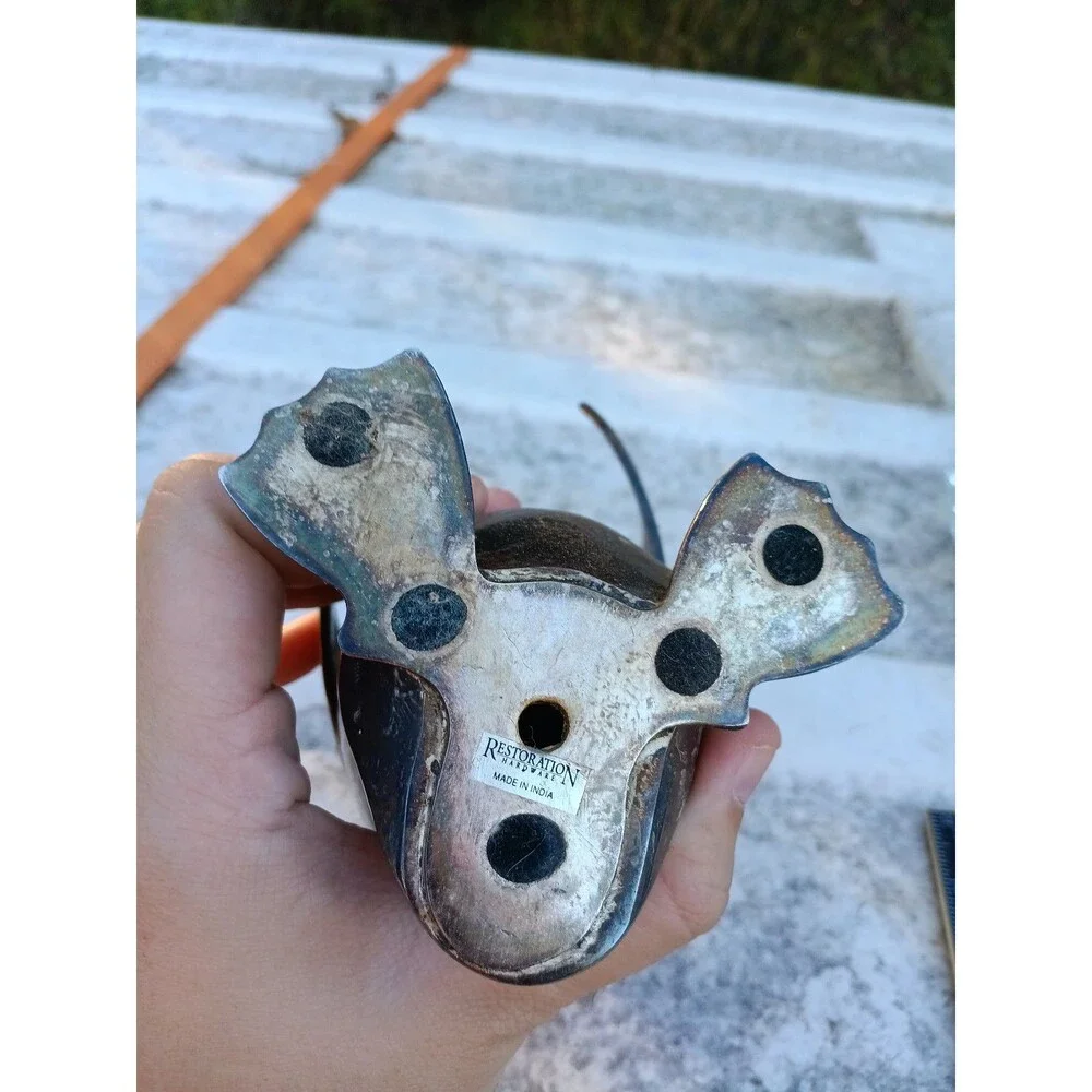Restoration Hardware Silver Penguin Candle Holder/Decoration